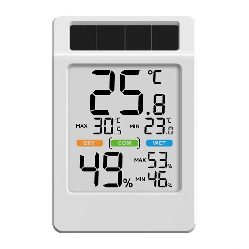 Termohigrometr BALDRTHERM B0590TH-V6 zasilany energią słoneczną z dużym ekranem - Mama i dziecko