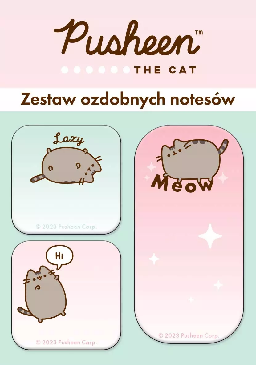 Zestaw notesów 30k 3 szt Pusheen - Papiernicze i szkolne