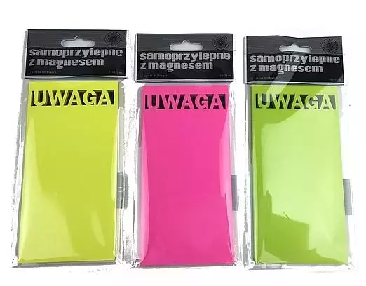Karteczki elektrostatyczne 75x75mm 100K Uwaga - Papiernicze i szkolne