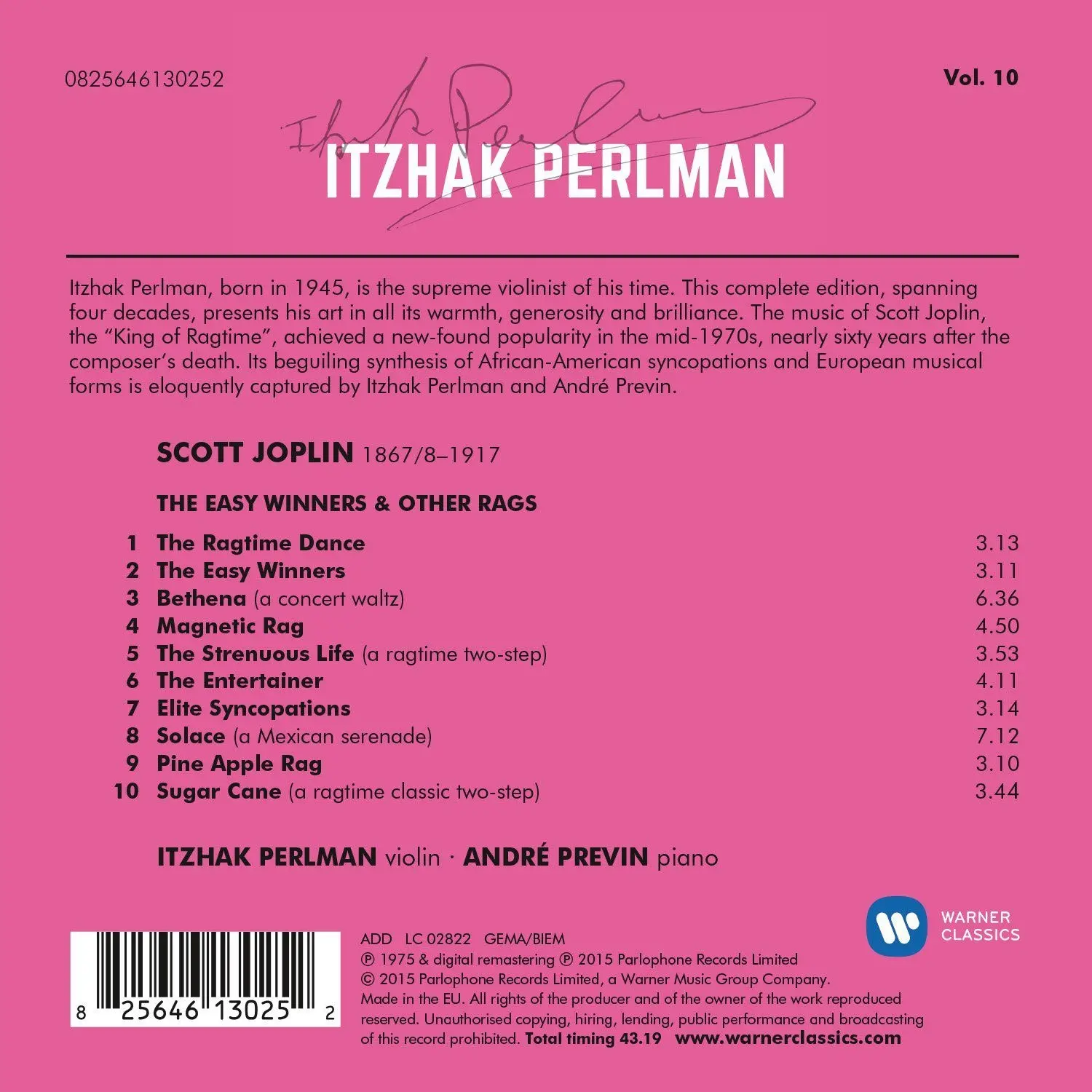 Joplin: The Easy Winners and Other Rag, CD - Muzyka