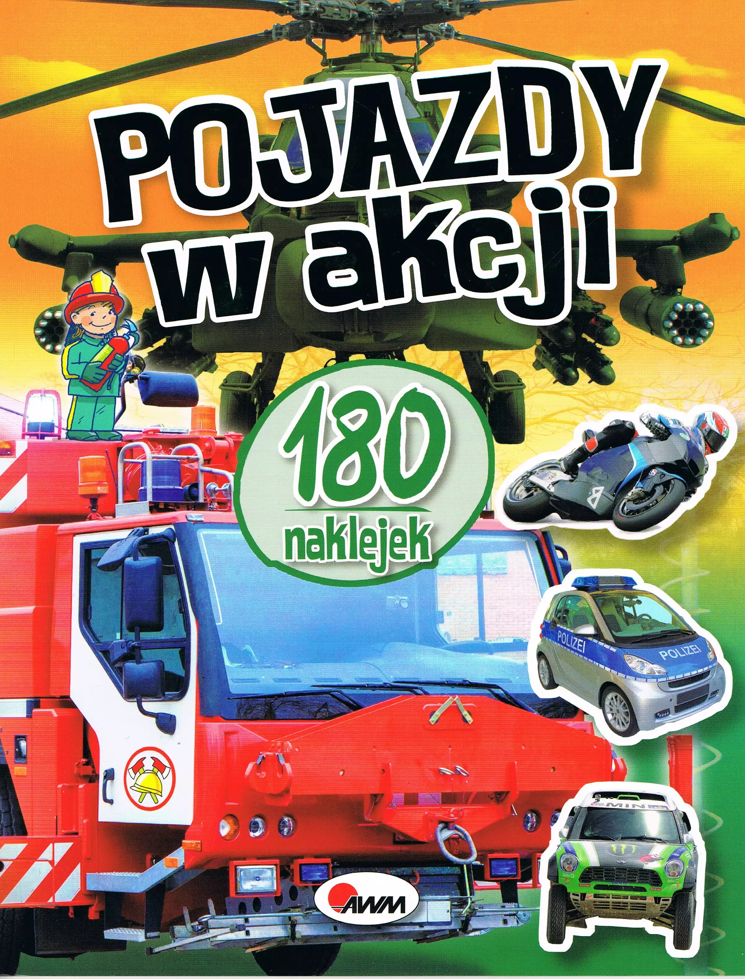 Pojazdy w akcji 180 naklejek - Książki