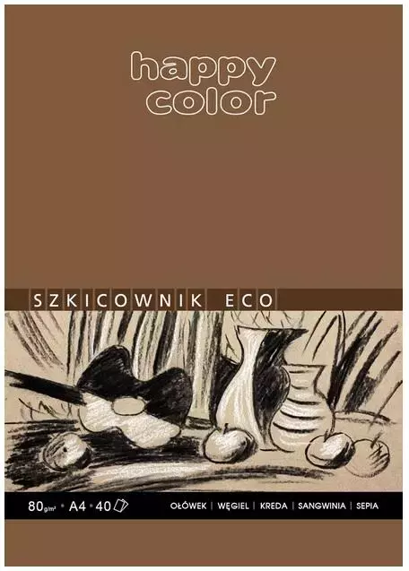 Blok szkicowy ECO A4 80K 80g Happy Color - Papiernicze i szkolne