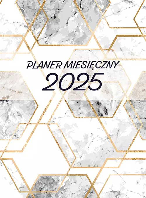 Planer 2025 miesięczny duży 2 geometryczny - Książki
