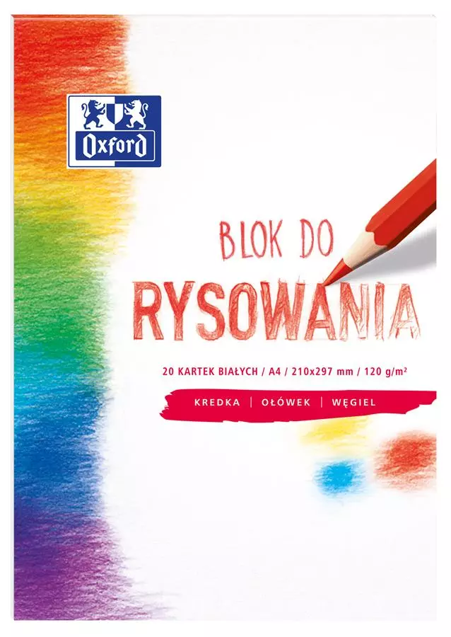 Blok Rysowania Oxford A3 20k 120g Biały - Papiernicze i szkolne