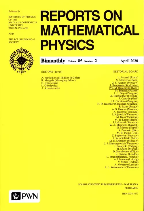 Report On Mathematical Physics 85/2 - Polska - Książki
