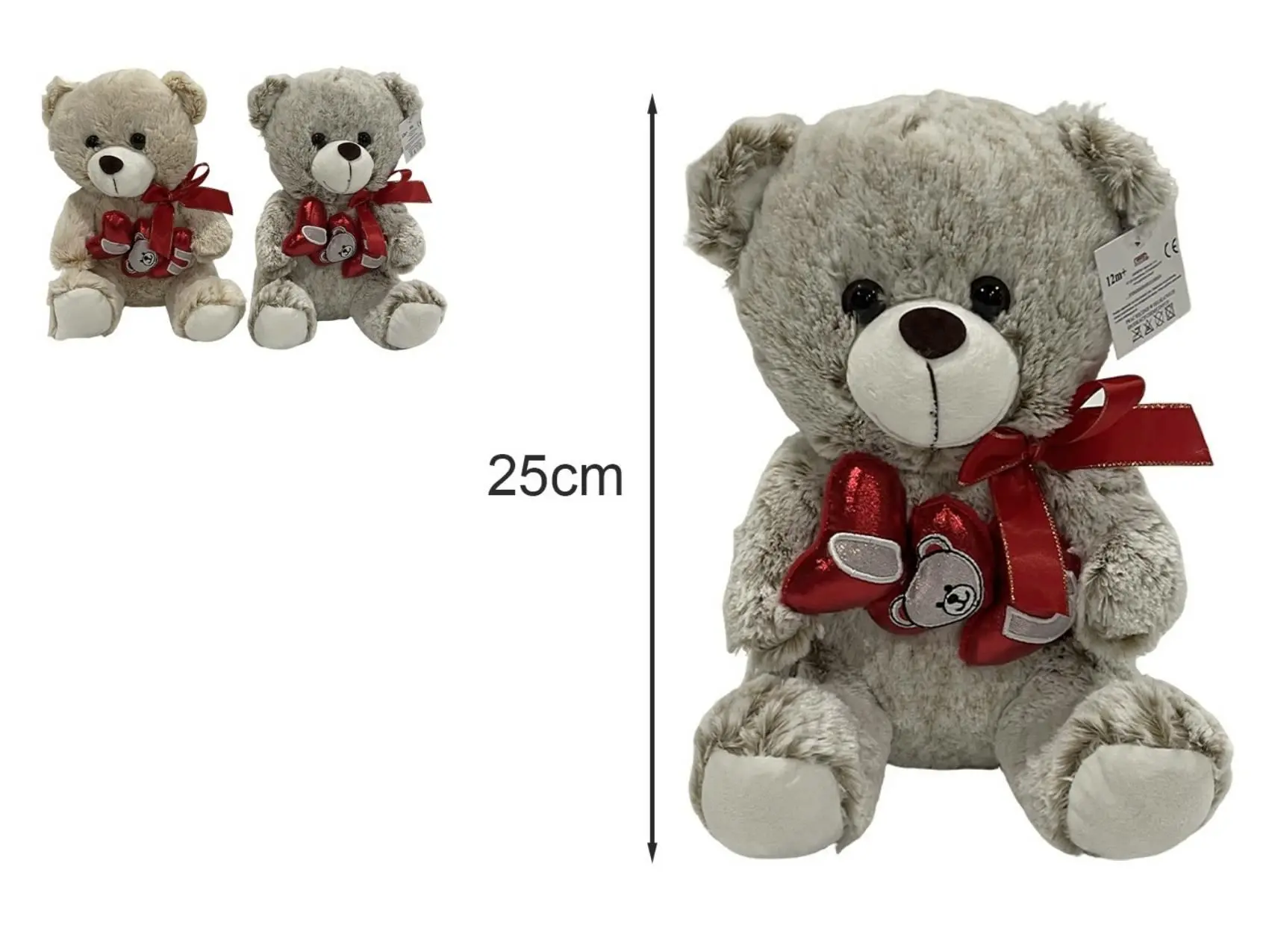 Miś Plusz 26CM Z Sercami Z10654 - Papiernicze i szkolne