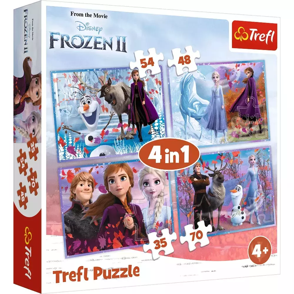 Puzzle 4w1. Kraina Lodu 2. Podróż w nieznane - Puzzle
