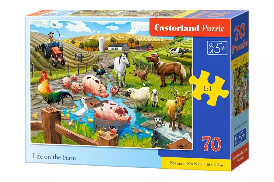 Puzzle 70 elementów. Życie na farmie - Puzzle