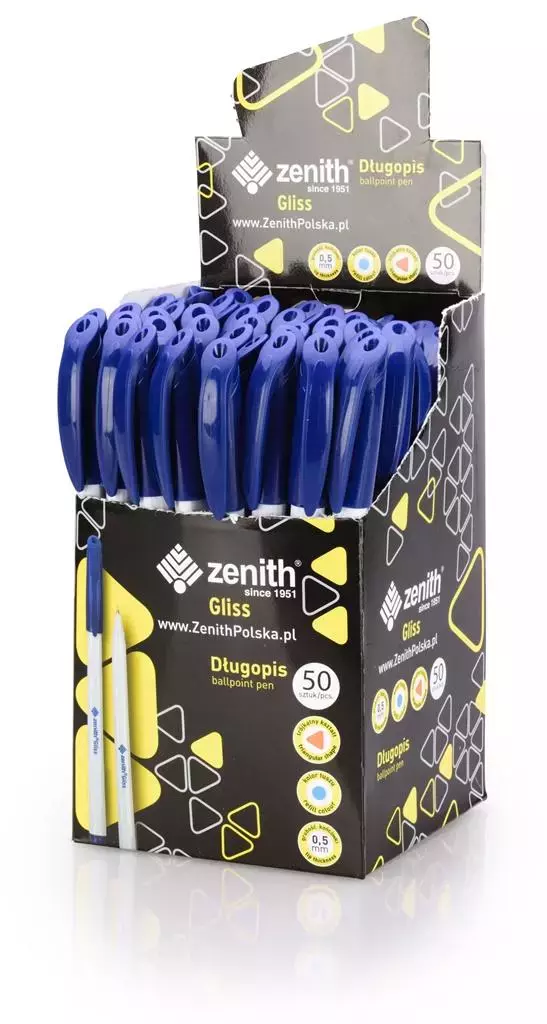 Długopis Zenith Gliss 0.5 mm, niebieski - Papiernicze i szkolne