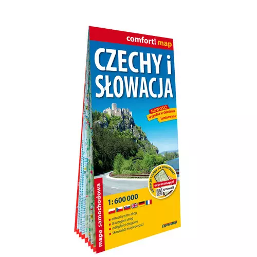 Czechy i Słowacja laminowana mapa samochodowa 1:600 000 - Książki