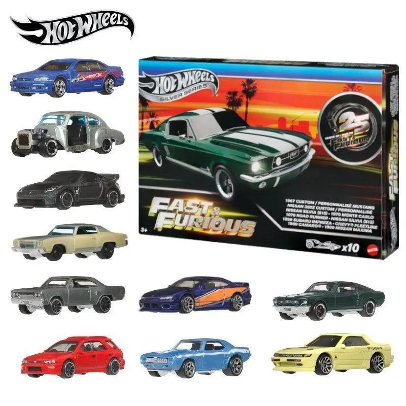 Hot Wheels Fast & Furious Szybcy i wściekli 10-pak - Zabawki