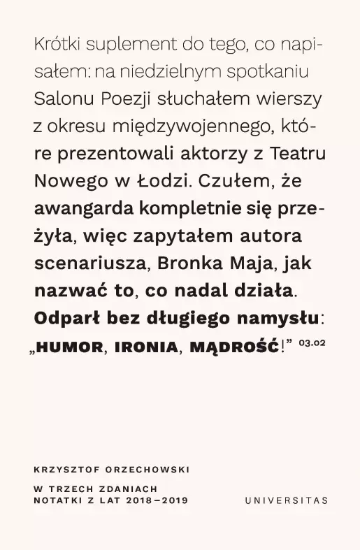 W trzech zdaniach. Zapiski z lat 2018/2019 - Książki