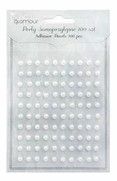 Perły samoprzylepne Off white 5mm 100szt - Papiernicze i szkolne