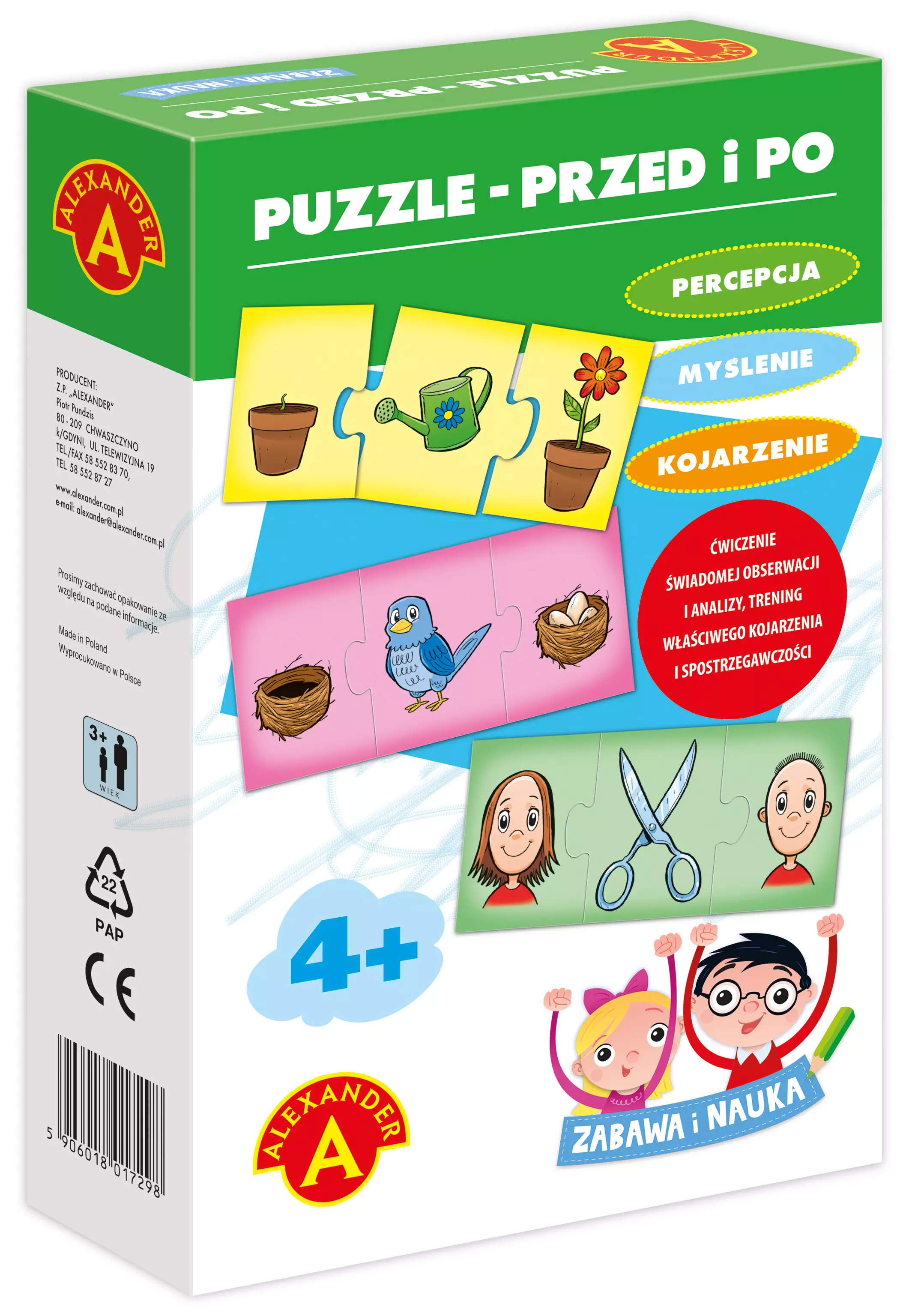 Zabawa i nauka. Puzzle – Przed i po - Zabawki
