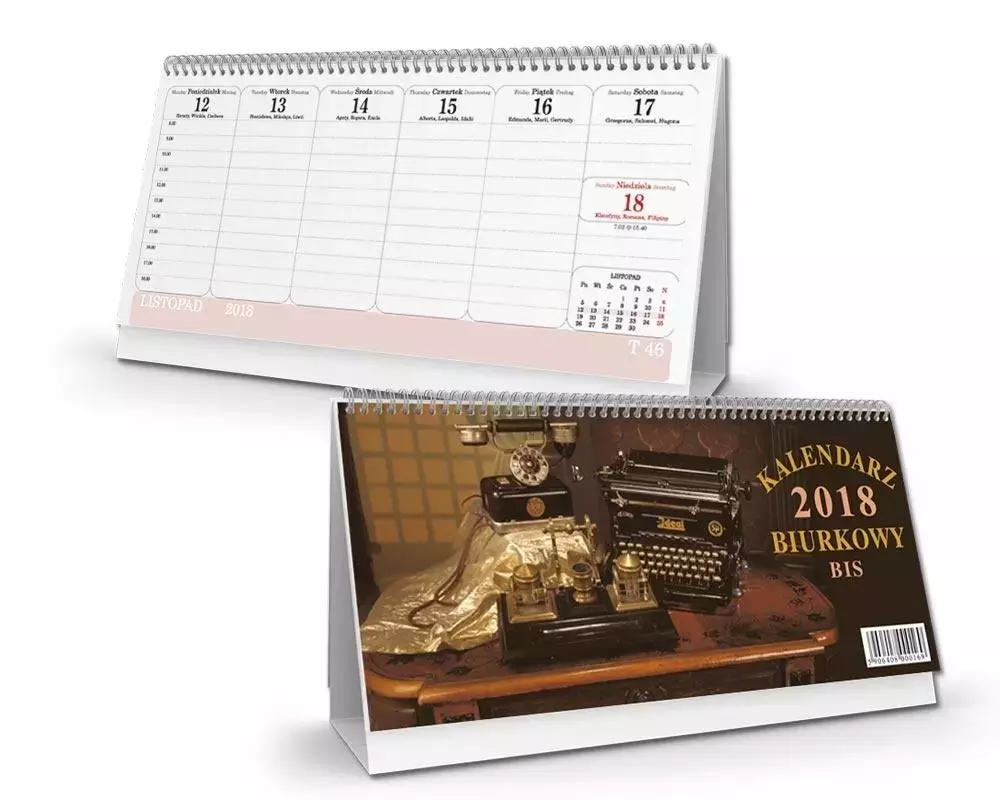 Kalendarz 2018 biurkowy poziomy bis SB2 - Książki