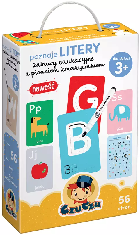 CzuCzu. Poznaję litery. Zabawy edukacyjne z pisakiem zmazywakiem - Książki