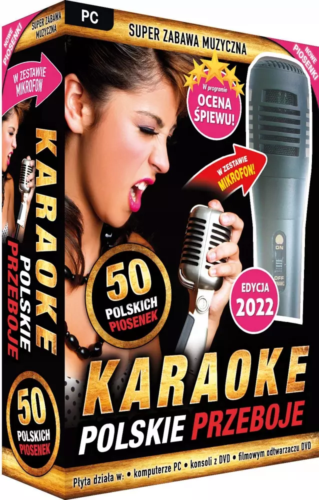 Karaoke Polskie Przeboje edycja 2022 + Mikrofon, DVD Audio - Muzyka