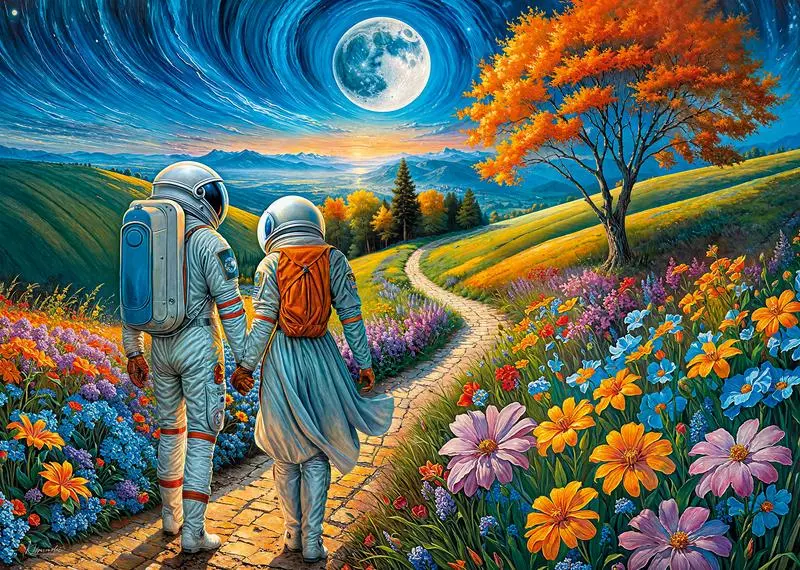 Puzzle 1000 elementów. Kosmiczna miłość 30813 - Puzzle
