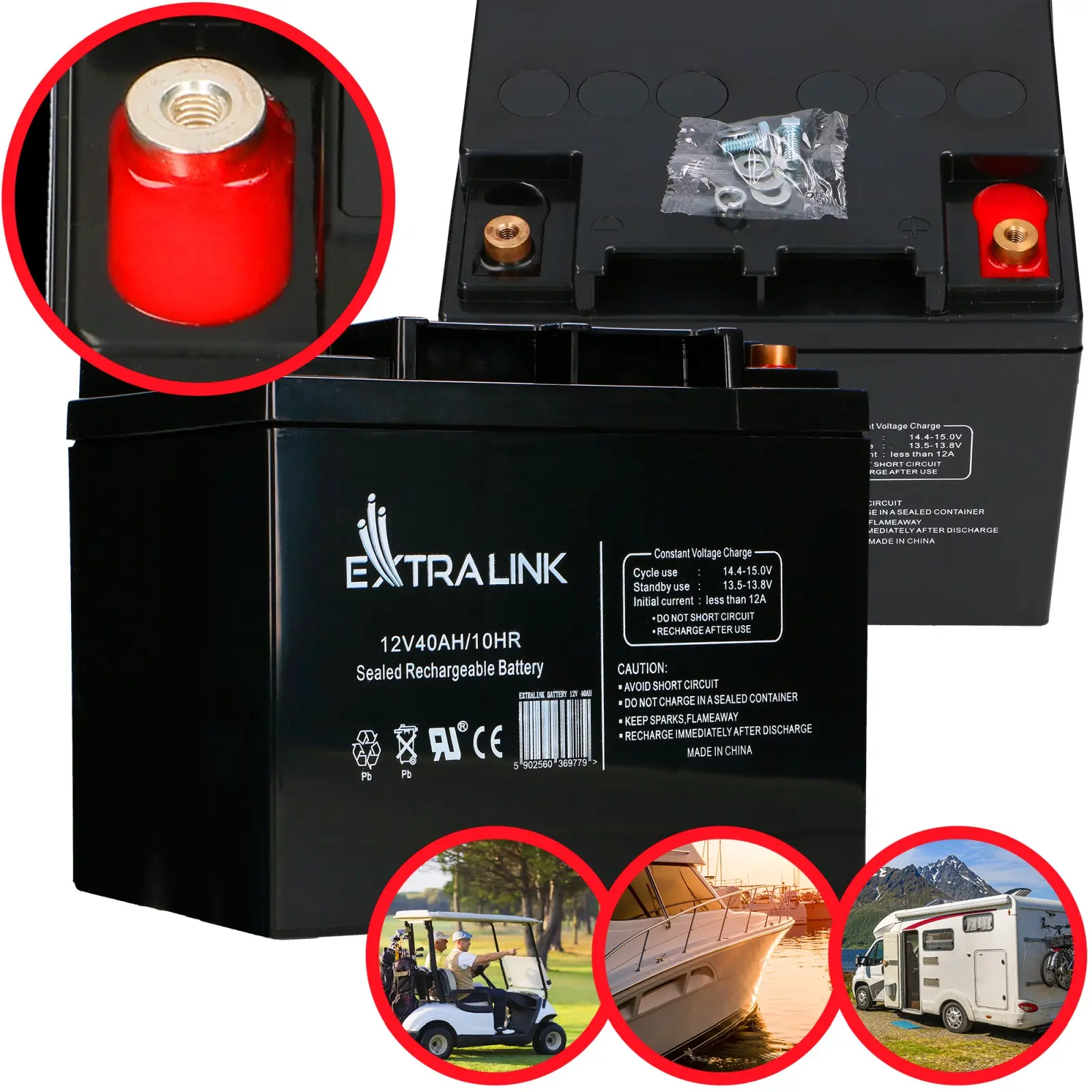 Extralink AGM 12V 40Ah | Akumulator | bezobsługowy - Elektronika i akcesoria