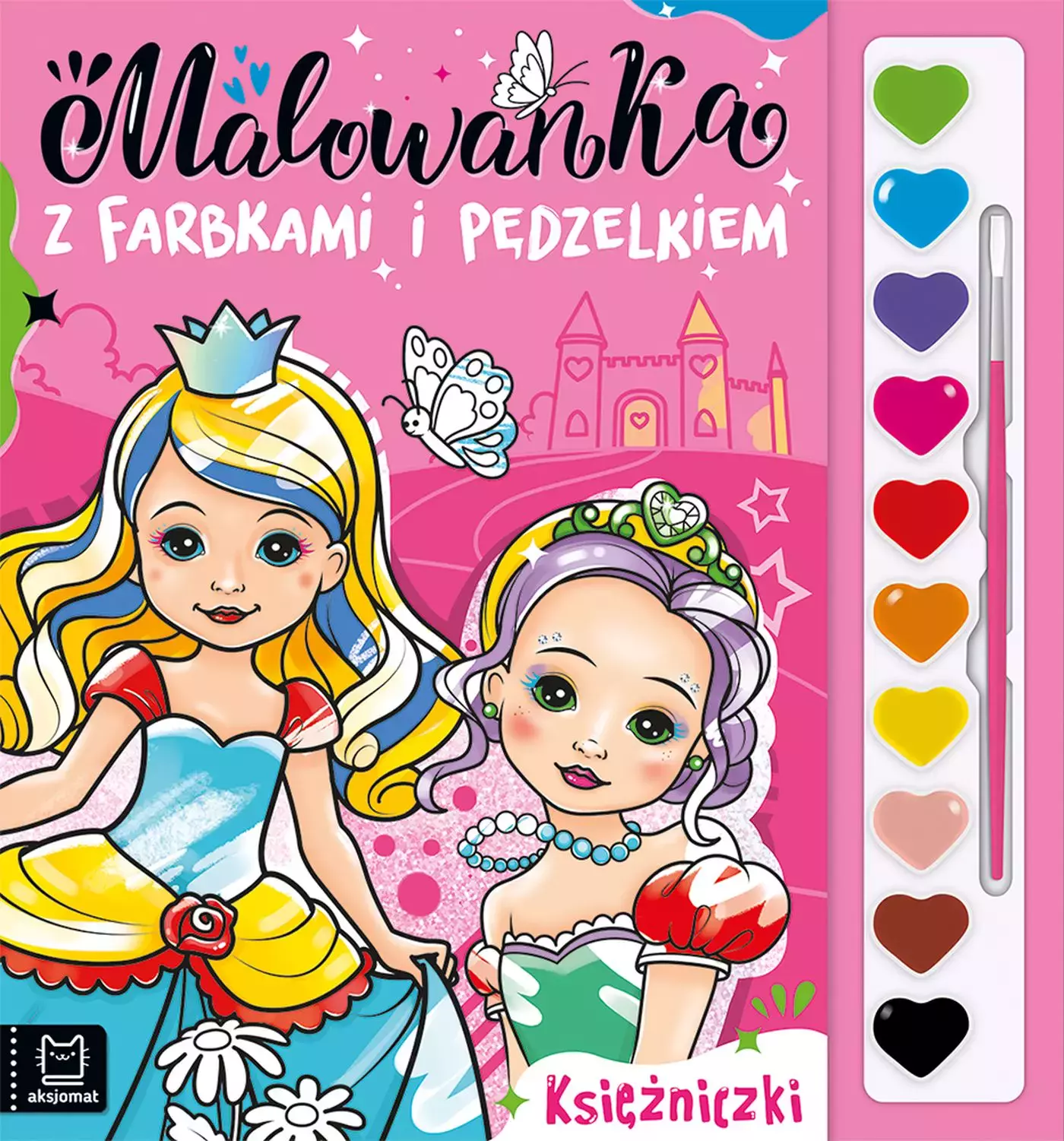 Malowanka z farbkami i pędzelkiem. Księżniczki - Książki