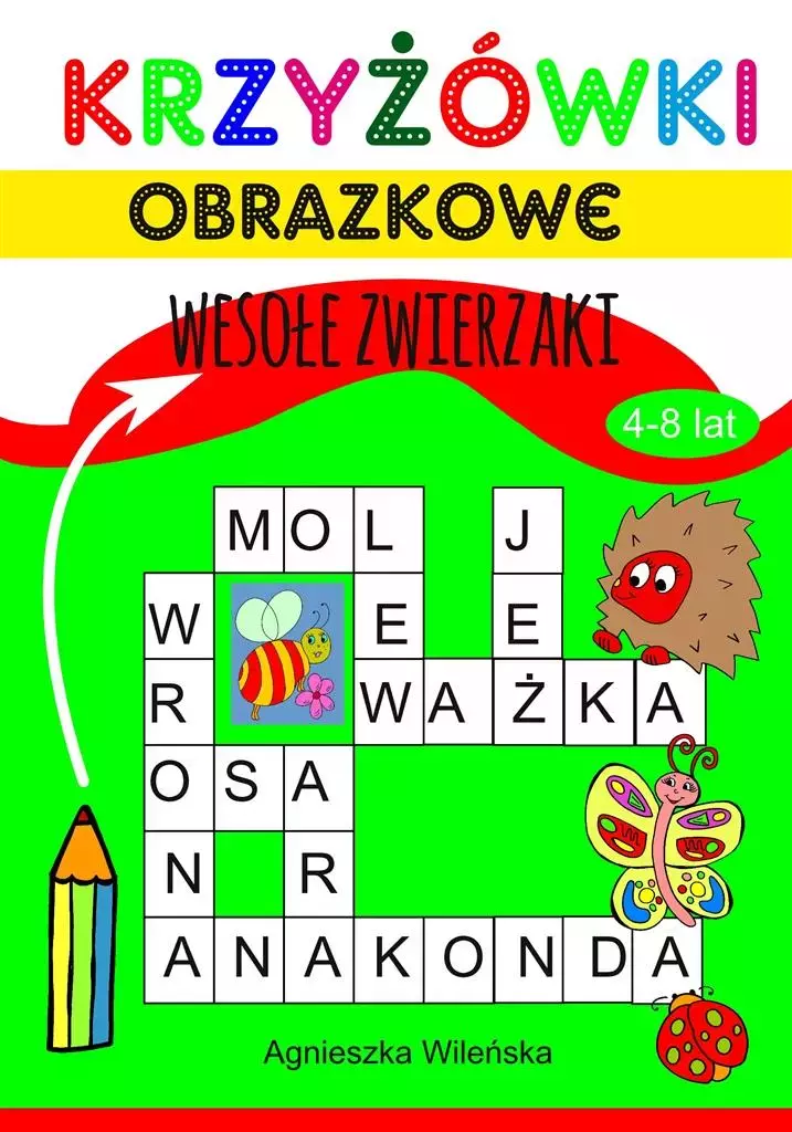 Krzyżówki obrazkowe 4-8 lat. Wesołe zwierzaki - Książki