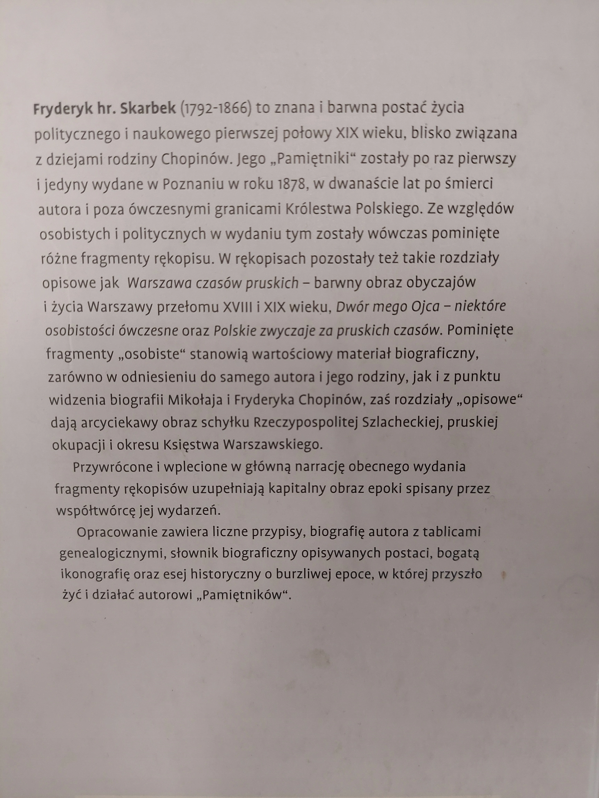 Pamiętniki Fryderyka hrabiego Skarbka - Książki