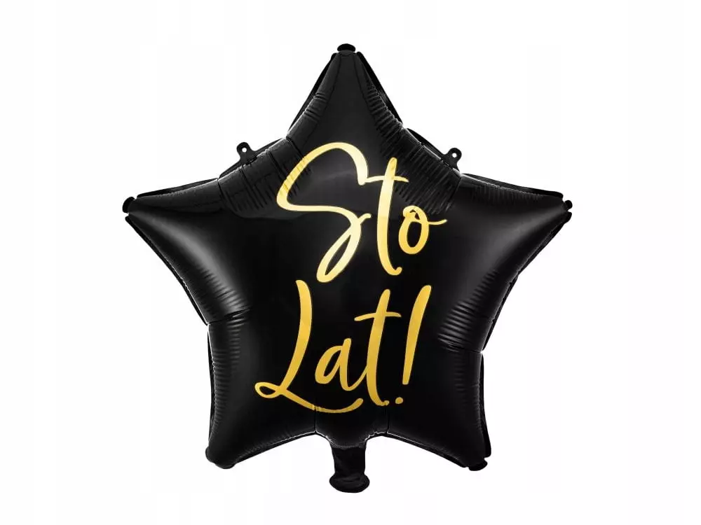 Balon foliowy Sto Lat! 40cm czarny - Papiernicze i szkolne