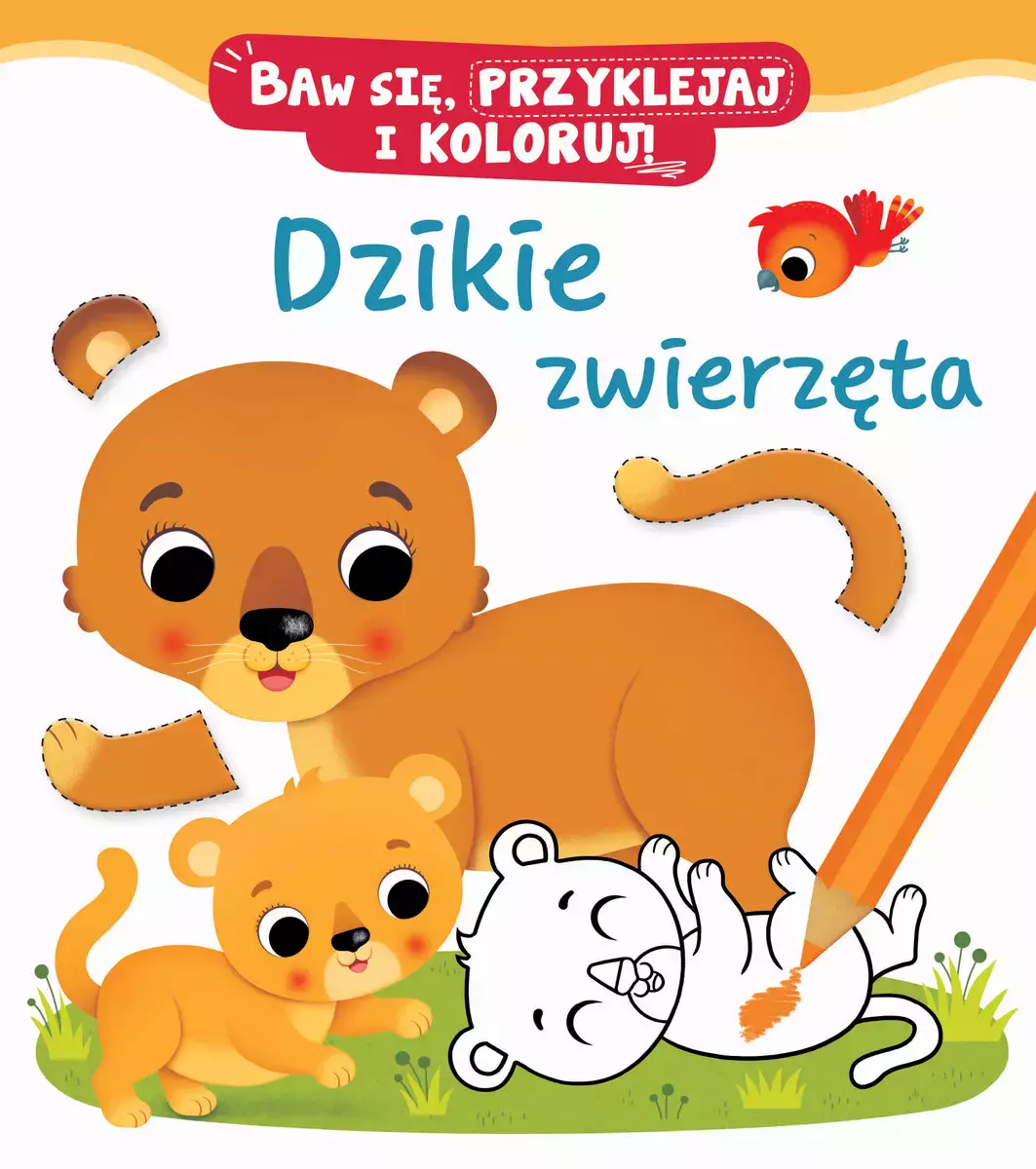 Baw się, przyklejaj i koloruj! Dzikie zwierzęta - Książki