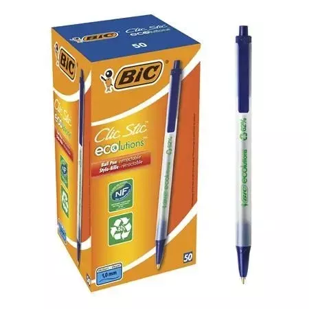 Długopis BIC Ecolutions Clic Stic niebieski - Papiernicze i szkolne