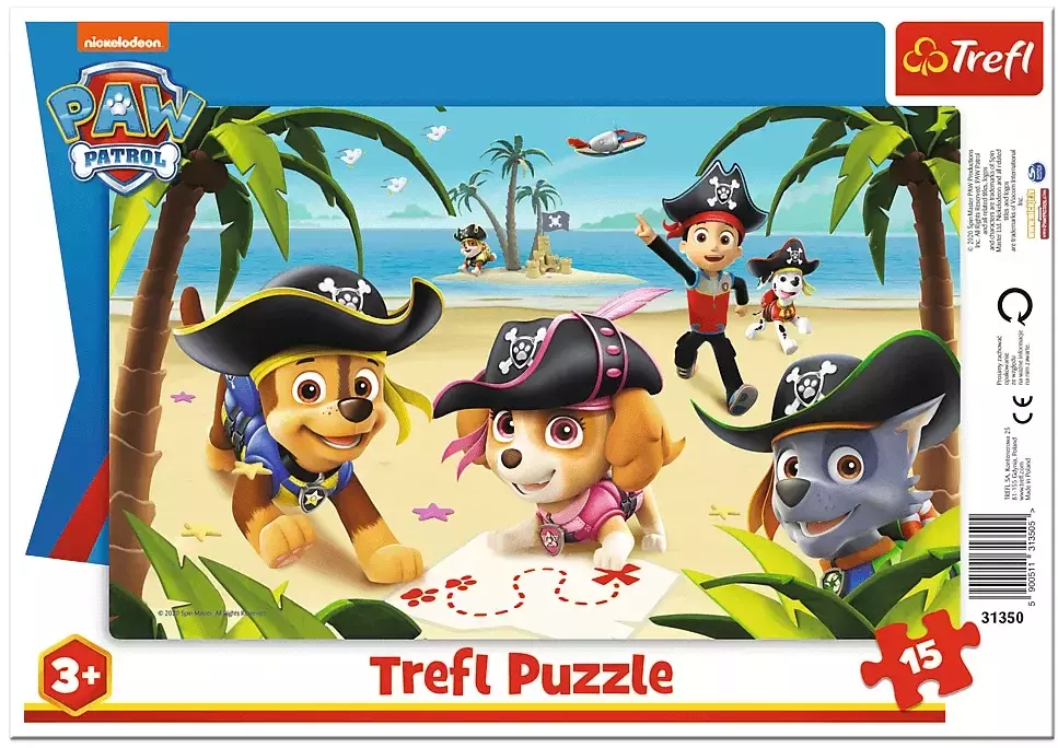 Puzzle ramkowe 15 elementów. Przyjaciele z Psiego Patrolu - Puzzle
