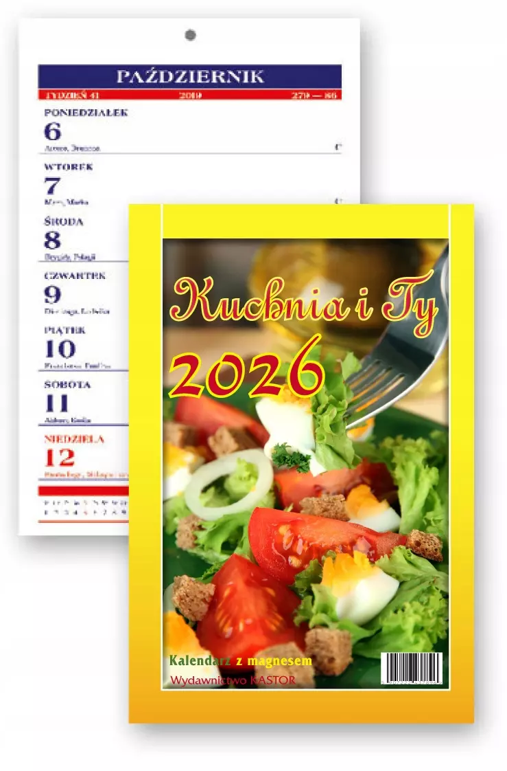 Kalendarz paskowy Kuchnia i Ty 2026 z magnesem idealny na lodówkę KASTOR - Książki