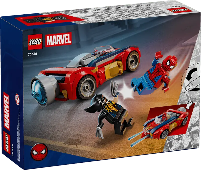LEGO Marvel Spider-Man w samochodzie kontra zvenomowany Wolverine 76336 - Zabawki