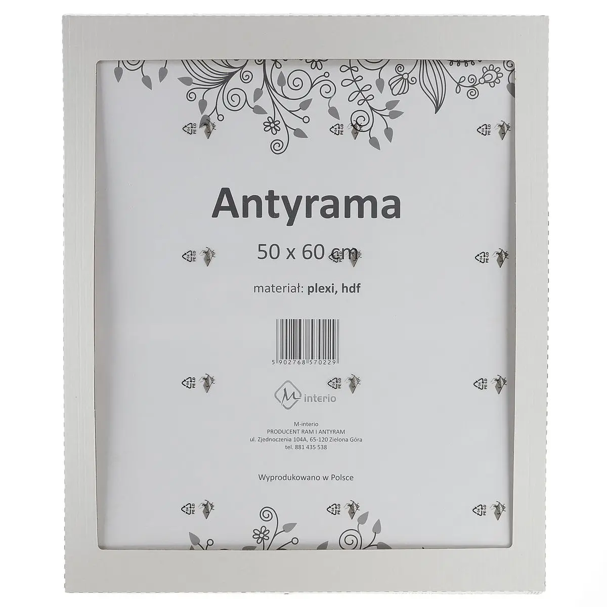 Antyrama plexi plexi [mm:] 500x600 M-interio (AR50x60) - Papiernicze i szkolne
