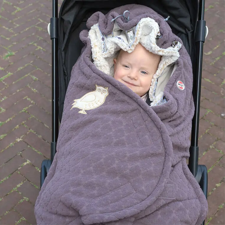 Lodger Polarowy zimowy śpiworek do wózka wrzosowy Fleece Mauve - Mama i dziecko
