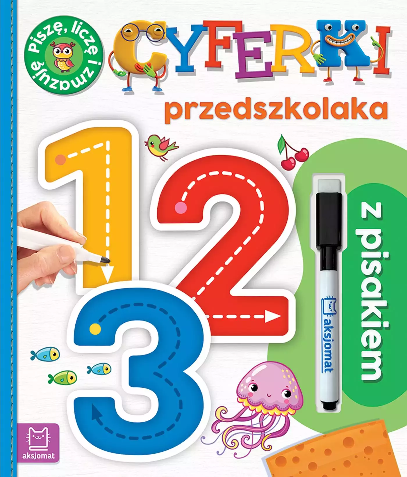 Cyferki przedszkolaka z pisakiem. Piszę, liczę i zmazuję, wydanie 2 - Książki
