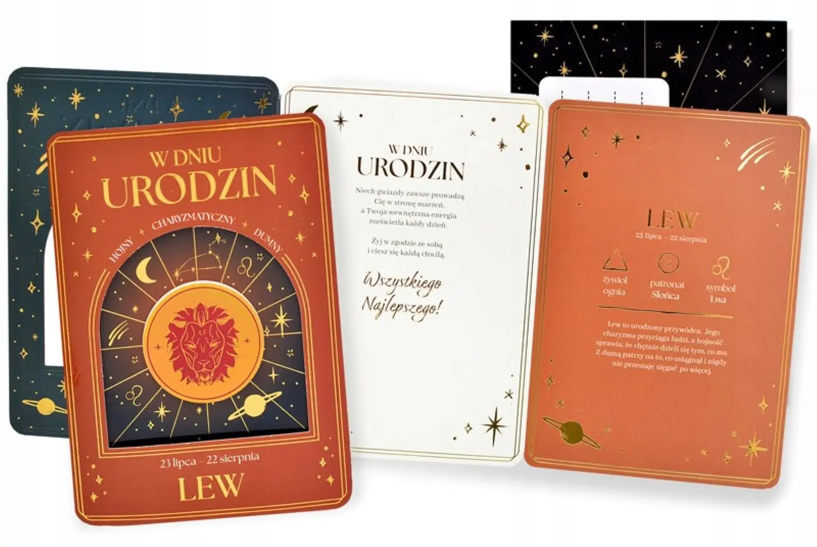 Karnet DK-1445 Urodziny (znaki zodiaku, Lew), Passion - Papiernicze i szkolne