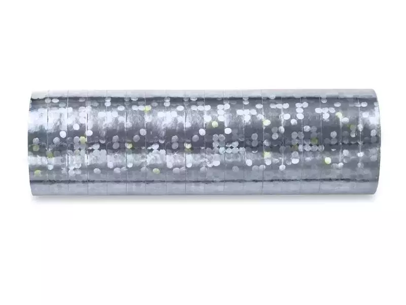 Serpentyny holograficzne srebrne 3,8m 18szt - Książki