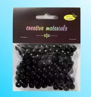 Koraliki drewniane czarne ok 26g ok150szt - Papiernicze