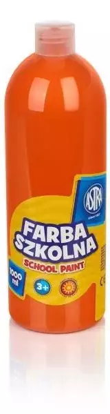 Farba szkolna 1000 ml, pomarańczowa - Papiernicze i szkolne