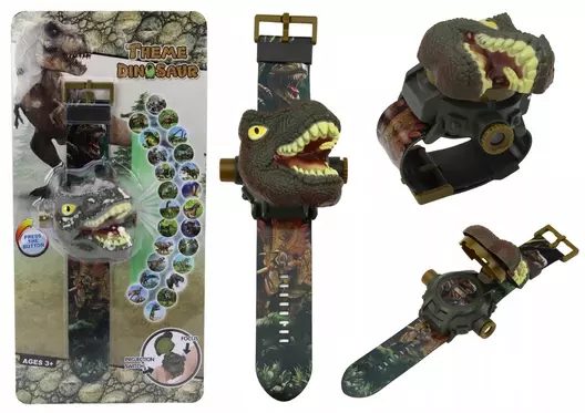 Zegarek projektor 3D Dinozaur Tyranozaur Rex - Zabawki