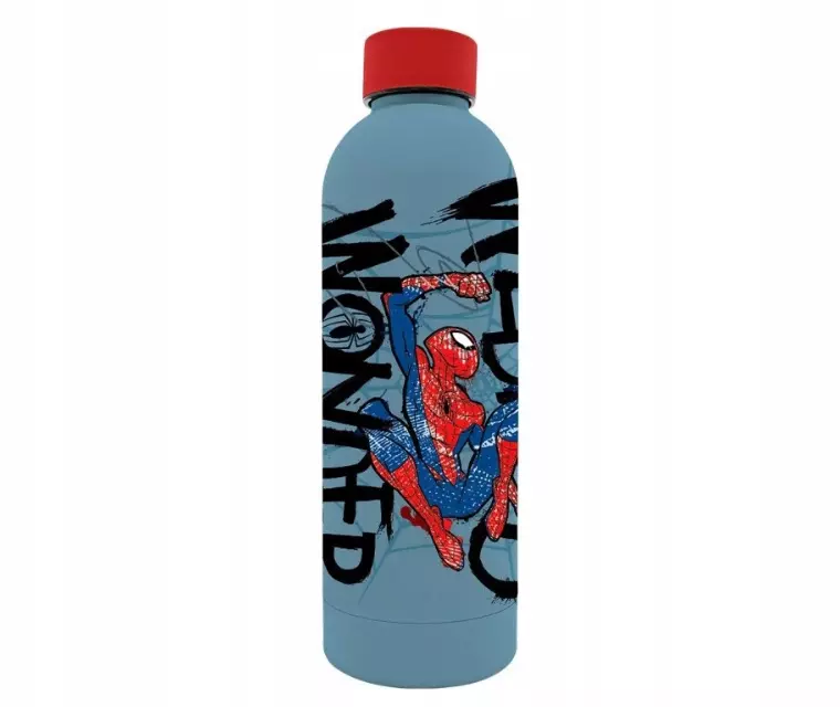 Bidon ze stali nierdzewnej z nadrukiem 3D 500ml Spiderman 843372 Kids Euroswan - Zabawki