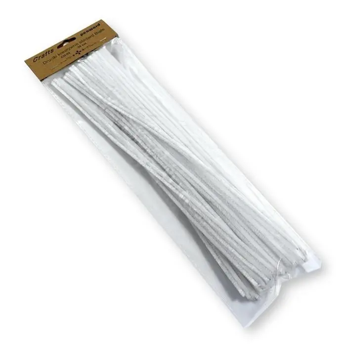 Druciki kreatywne 300x6mm białe 30szt - Papiernicze i szkolne