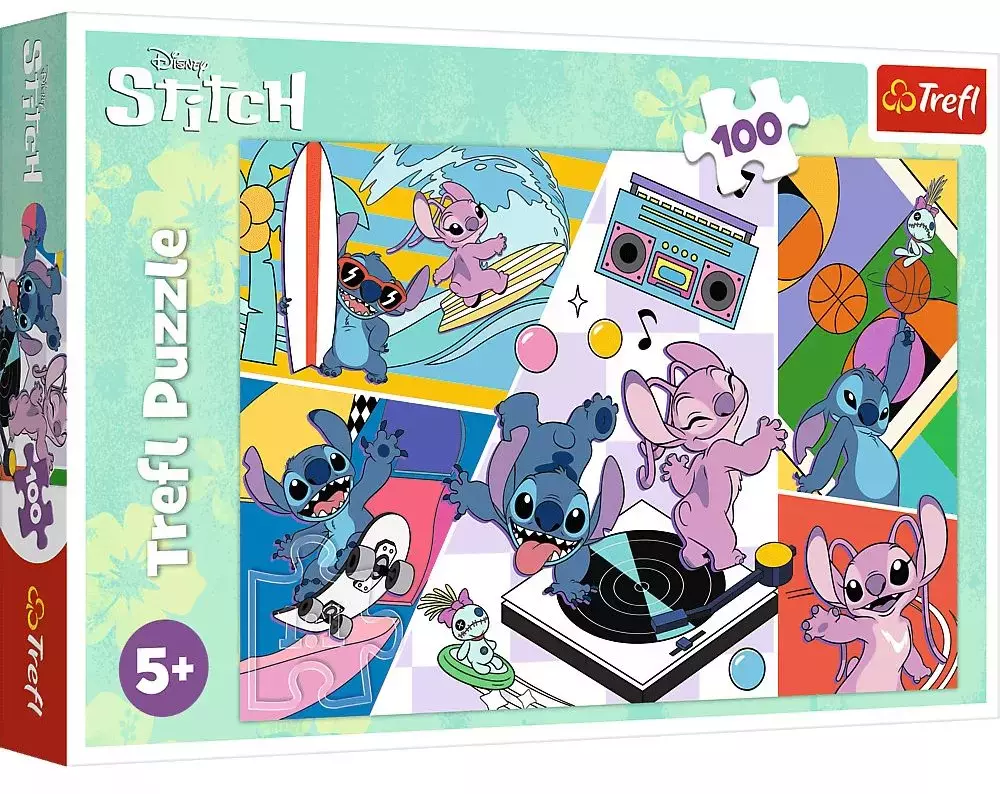 Puzzle 100el 16473 Wspomnienia Lilo Stitch Trefl 16473 - Puzzle