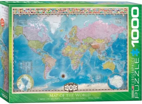 Puzzle 1000 elementów. Mapa świata - Puzzle