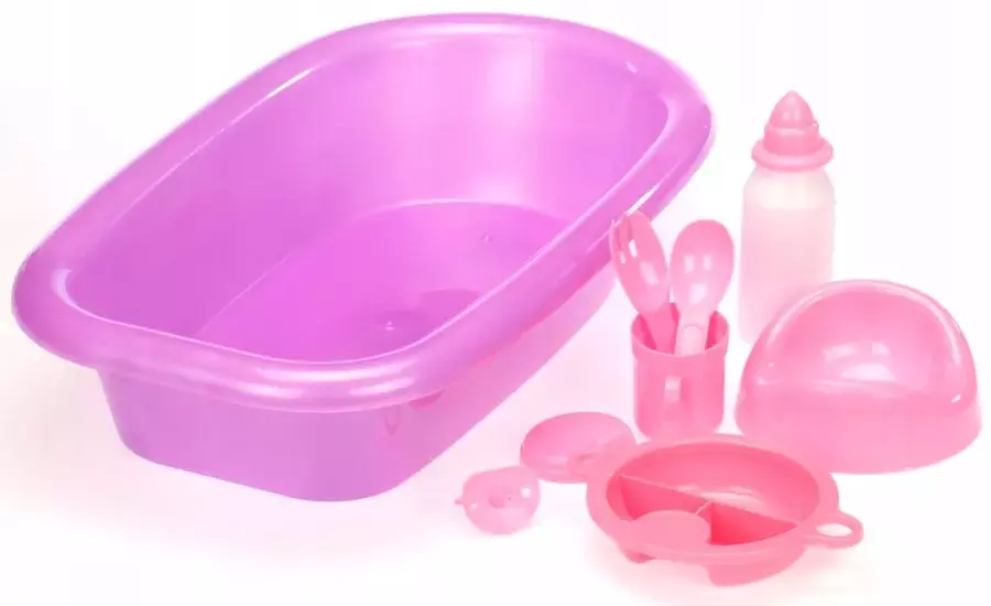 Duża Wanienka Dla Lalek Bobasa Akcesoriami 39 Cm - Zabawki