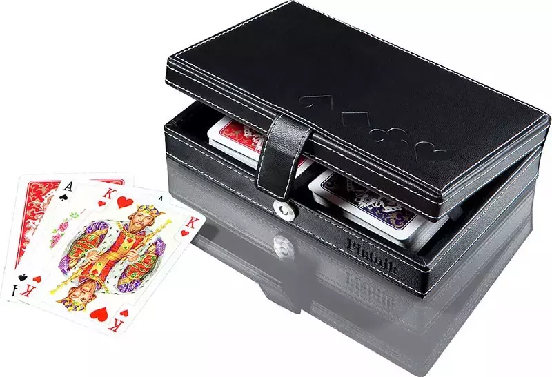 Karty Lux w pudełku z ekoskóry - Gry