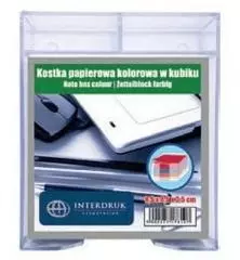 Kostka papierowa kolorowa 85x85x35 mm w kubiku - Książki