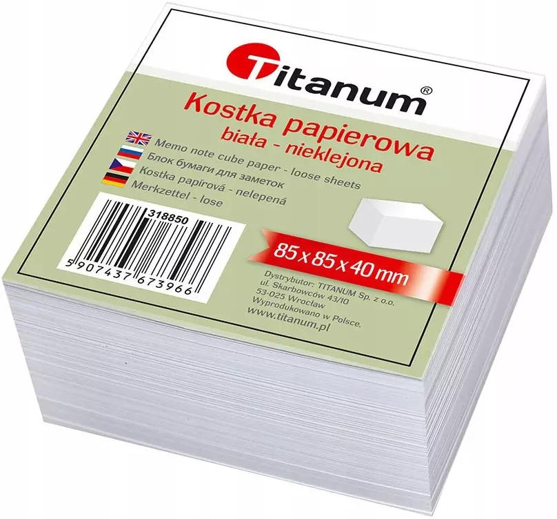 Karteczki biurowe Titanum - Papiernicze i szkolne