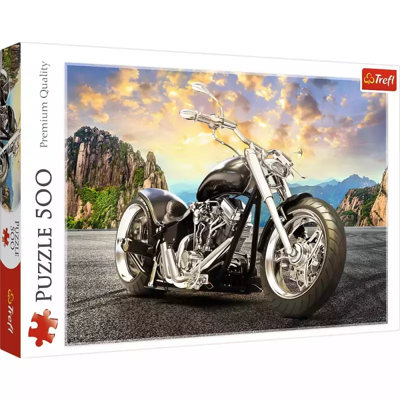 Puzzle 500 elementów. Czarny motocykl - Puzzle