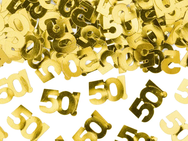 Konfetti metalizowane, liczba 50, 15g - Papiernicze i szkolne